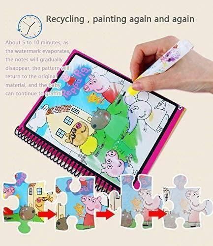 Reusable Magic Water Quick Dry Book  (Multi Color, 4 Books)