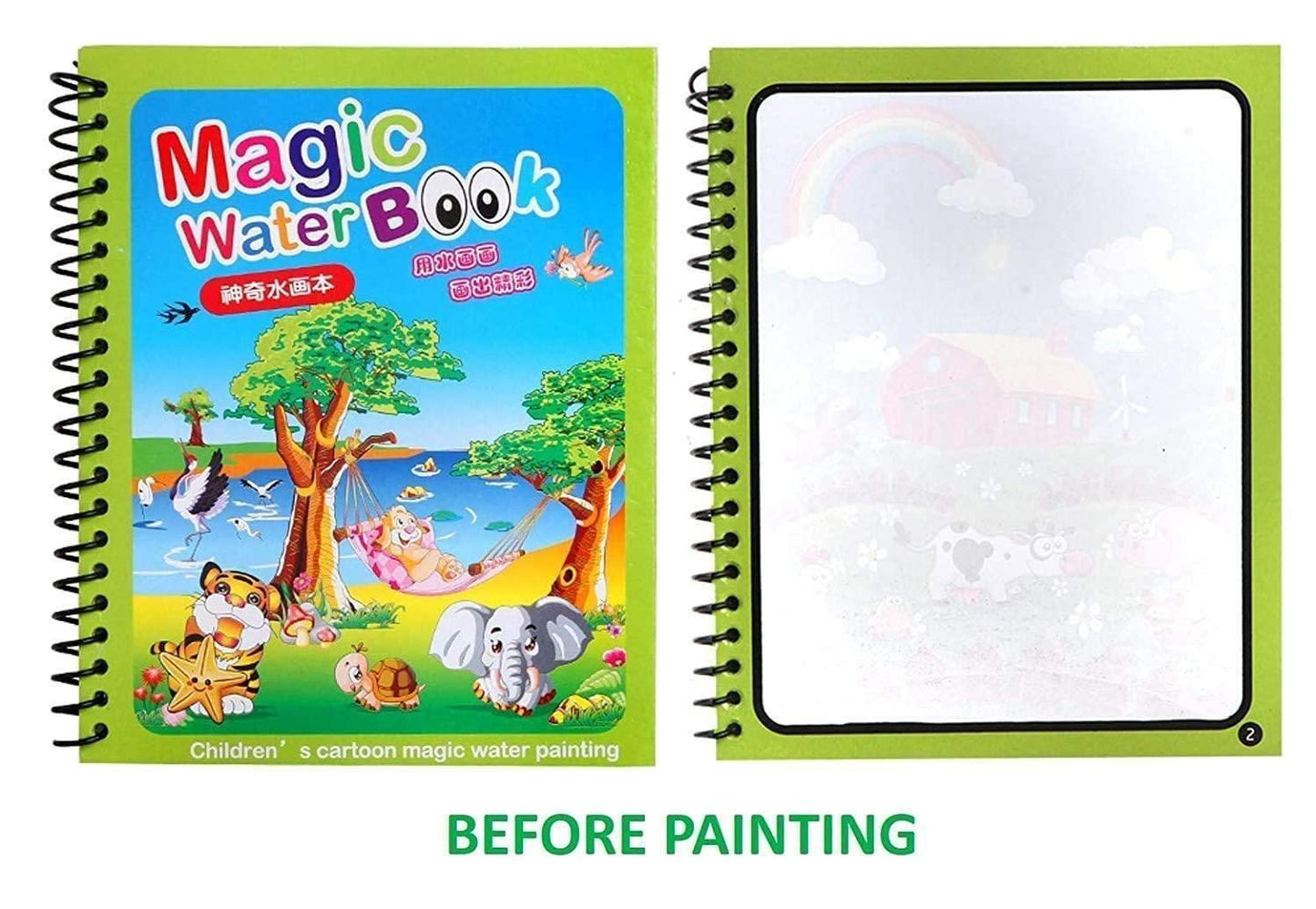 Reusable Magic Water Quick Dry Book  (Multi Color, 4 Books)