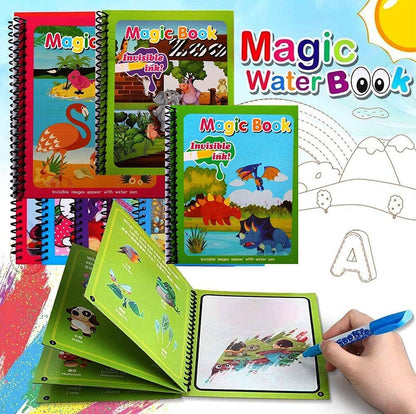 Reusable Magic Water Quick Dry Book  (Multi Color, 4 Books)